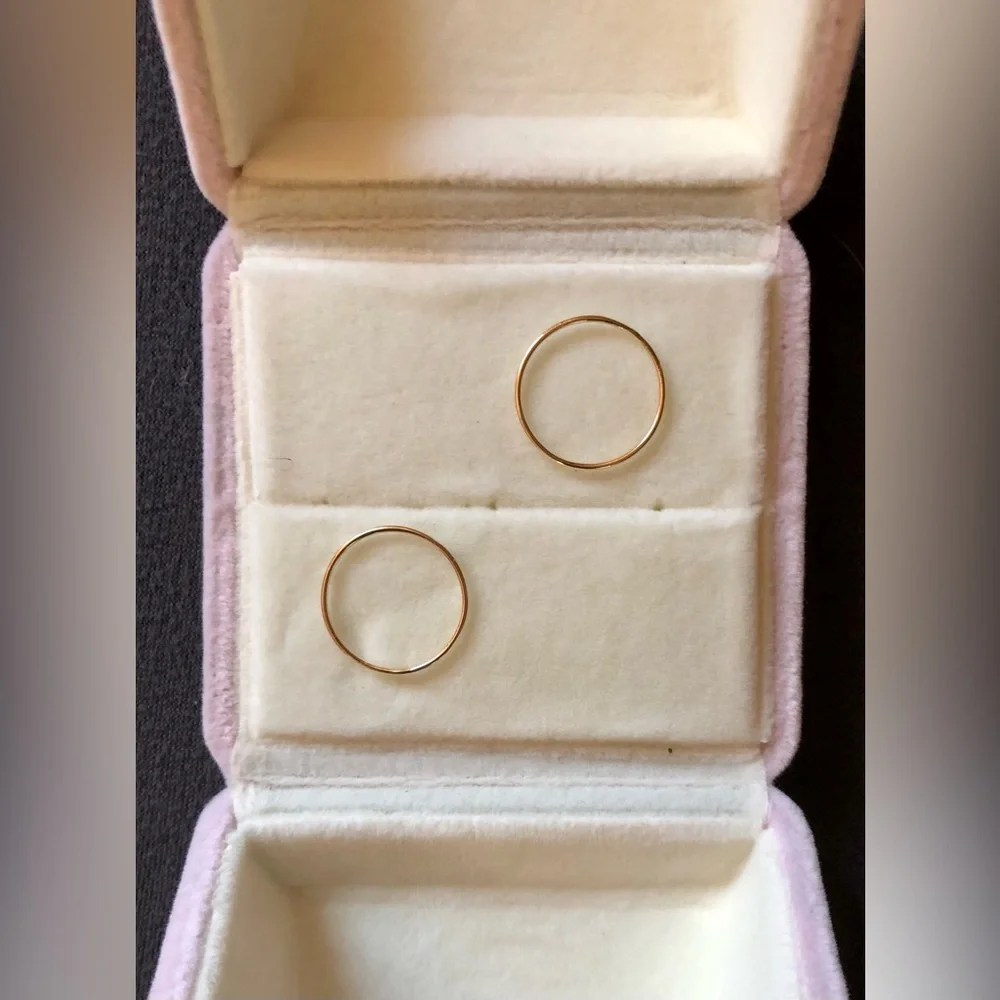 14K Solid Gold Stacking Rings - Picture 2 of 4